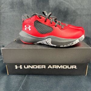 Under Armour Unisex Big Kid Lockdown 6 Basketball Shoe Red/Black Size 2.5